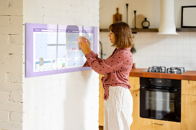 Beschreibbare magnettafel Rosa Jahresplaner