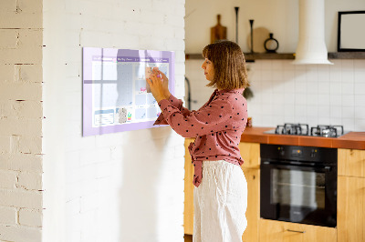 Beschreibbare magnettafel Rosa Jahresplaner