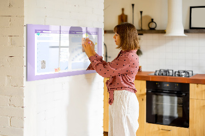 Beschreibbare magnettafel küche Rosa Jahresplaner