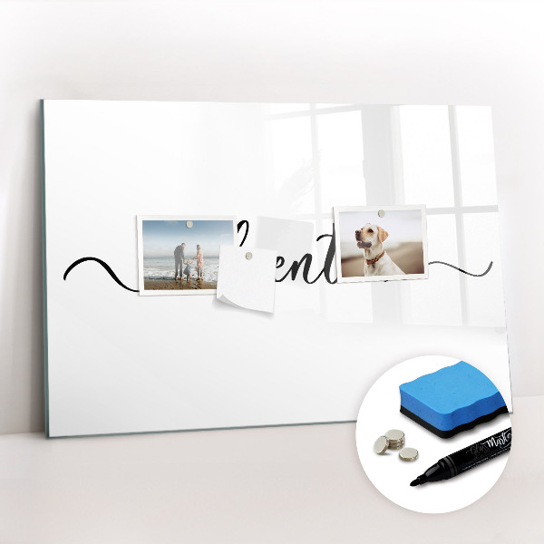 Beschreibbare magnettafel Abenteuerinschrift
