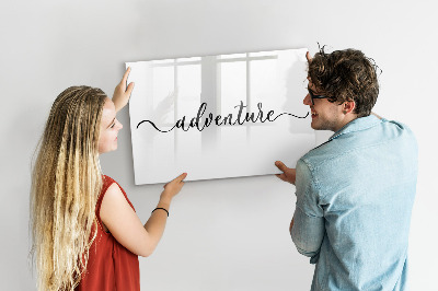 Beschreibbare magnettafel Abenteuerinschrift