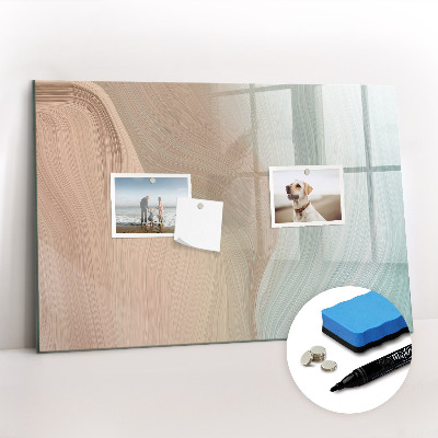 Beschreibbare magnettafel Wellenabstraktion