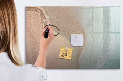 Beschreibbare magnettafel Wellenabstraktion