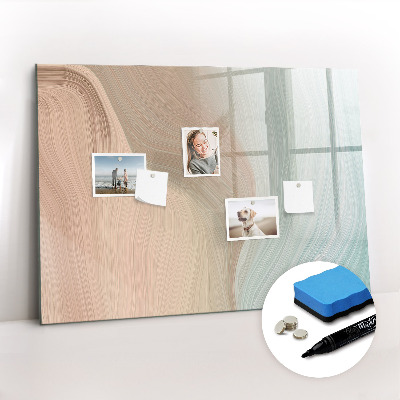 Beschreibbare magnettafel Wellenabstraktion