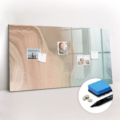 Beschreibbare magnettafel Wellenabstraktion