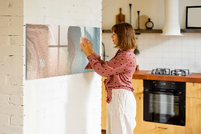 Beschreibbare magnettafel Wellenabstraktion