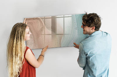 Beschreibbare magnettafel Wellenabstraktion