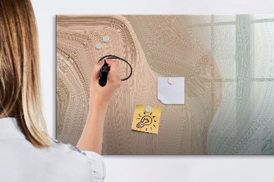 Beschreibbare magnettafel Wellenabstraktion
