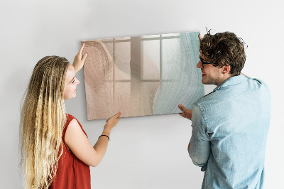 Beschreibbare magnettafel Wellenabstraktion