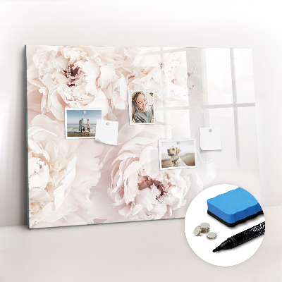 Beschreibbare magnettafel Pfingstrosenblüten