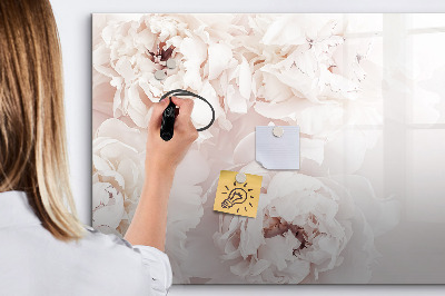 Beschreibbare magnettafel Pfingstrosenblüten