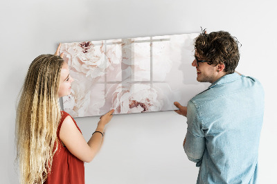 Beschreibbare magnettafel Pfingstrosenblüten