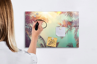 Beschreibbare magnettafel küche Tropische Palmen