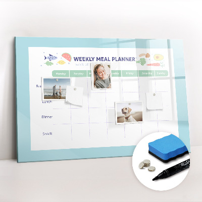 Beschreibbare magnettafel Essensplaner