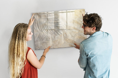Beschreibbare magnettafel Der Schatten einer Palme im Sand