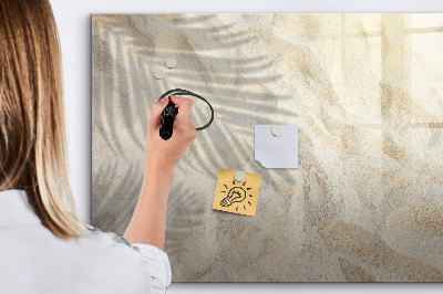 Beschreibbare magnettafel Der Schatten einer Palme im Sand