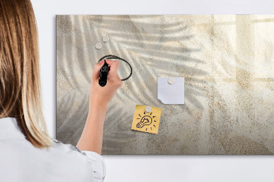 Beschreibbare magnettafel Der Schatten einer Palme im Sand