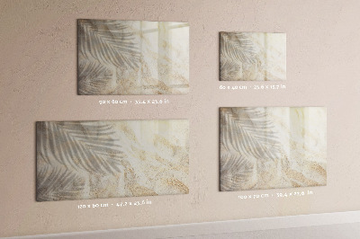 Beschreibbare magnettafel Der Schatten einer Palme im Sand
