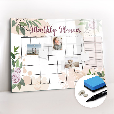 Beschreibbare magnettafel Rosenplaner