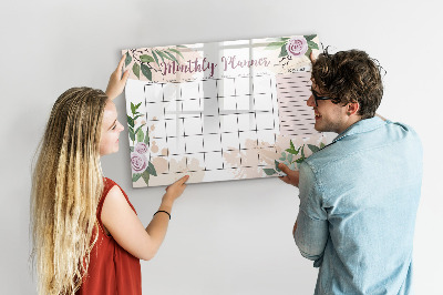 Beschreibbare magnettafel Rosenplaner