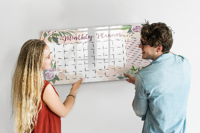 Beschreibbare magnettafel Rosenplaner
