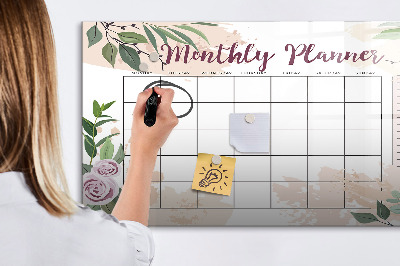 Beschreibbare magnettafel Rosenplaner