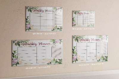 Beschreibbare magnettafel Rosenplaner