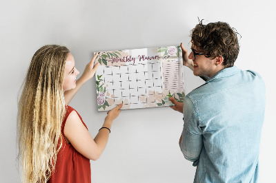 Beschreibbare magnettafel Rosenplaner