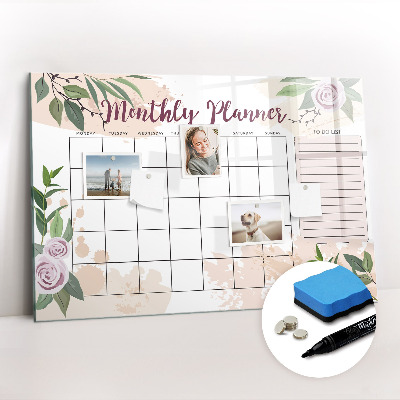 Beschreibbare magnettafel Rosenplaner