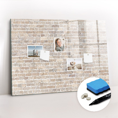 Beschreibbare magnettafel küche Ziegelmauer