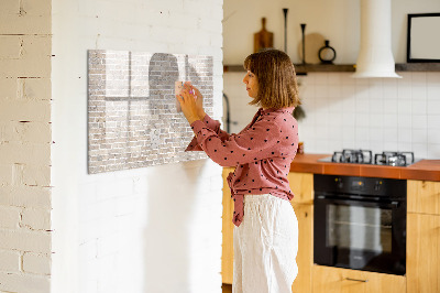 Beschreibbare magnettafel küche Ziegelmauer