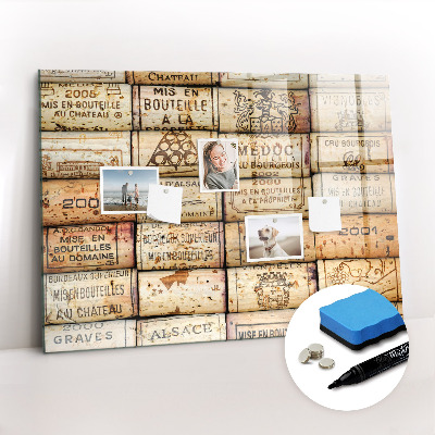 Beschreibbare magnettafel Weinkorken