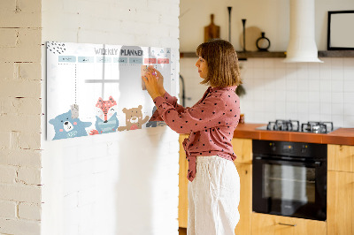 Beschreibbare magnettafel küche Wochenplan