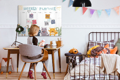 Magnetisches Zeichenbrett Wochenplaner für Kinder