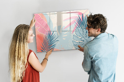 Beschreibbare magnettafel küche Pastellblätter