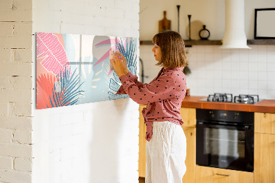 Beschreibbare magnettafel küche Pastellblätter