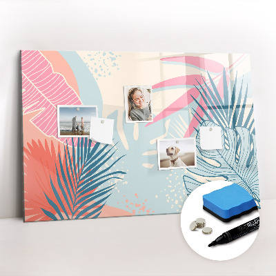 Beschreibbare magnettafel küche Pastellblätter
