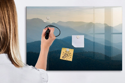 Magnettafel mit Marker Landschaftsabstraktion