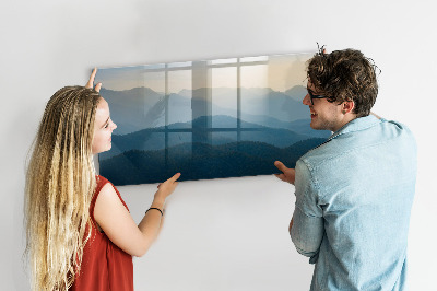 Beschreibbare magnettafel Landschaftsabstraktion