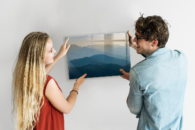Beschreibbare magnettafel Landschaftsabstraktion