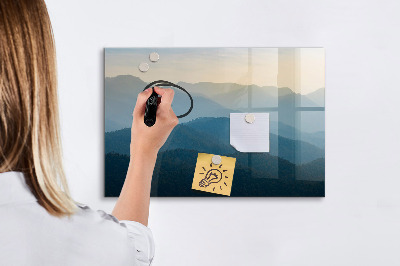 Beschreibbare magnettafel Landschaftsabstraktion