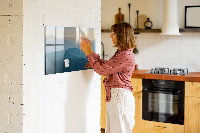 Beschreibbare magnettafel Landschaftsabstraktion