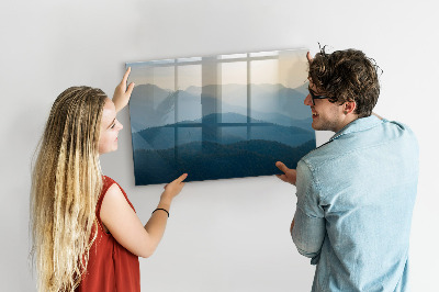 Beschreibbare magnettafel Landschaftsabstraktion