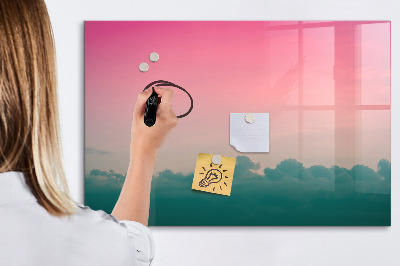 Beschreibbare magnettafel küche Himmel mit Farbverlauf