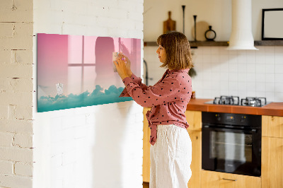 Beschreibbare magnettafel küche Himmel mit Farbverlauf