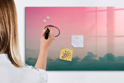 Beschreibbare magnettafel küche Himmel mit Farbverlauf