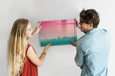 Beschreibbare magnettafel küche Himmel mit Farbverlauf