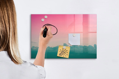 Beschreibbare magnettafel küche Himmel mit Farbverlauf