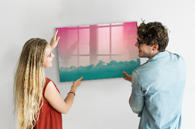 Beschreibbare magnettafel küche Himmel mit Farbverlauf