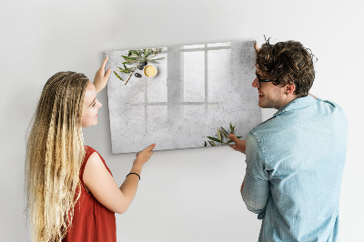 Beschreibbare magnettafel Minimalistische Oliven